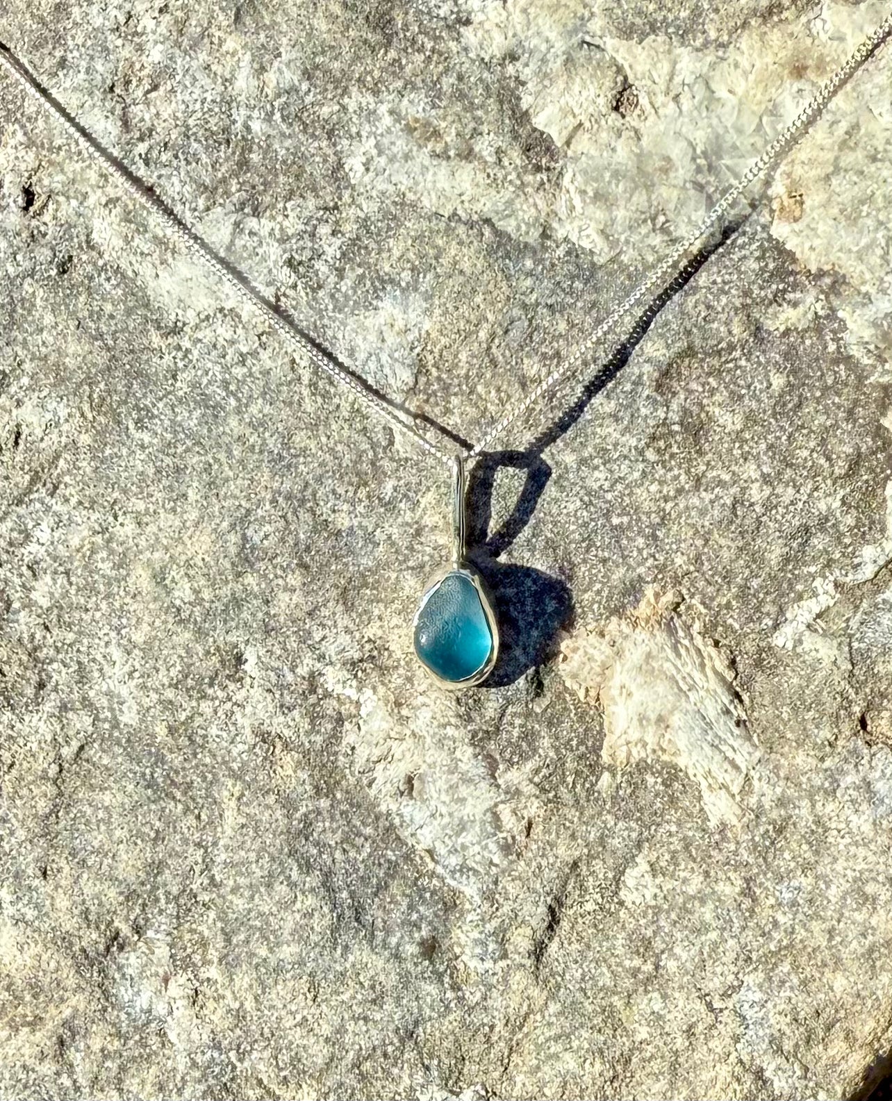 Dainty Sea Glass Necklace Necklace Dainty Sea Glass Necklace Emma Nixon Jewellery