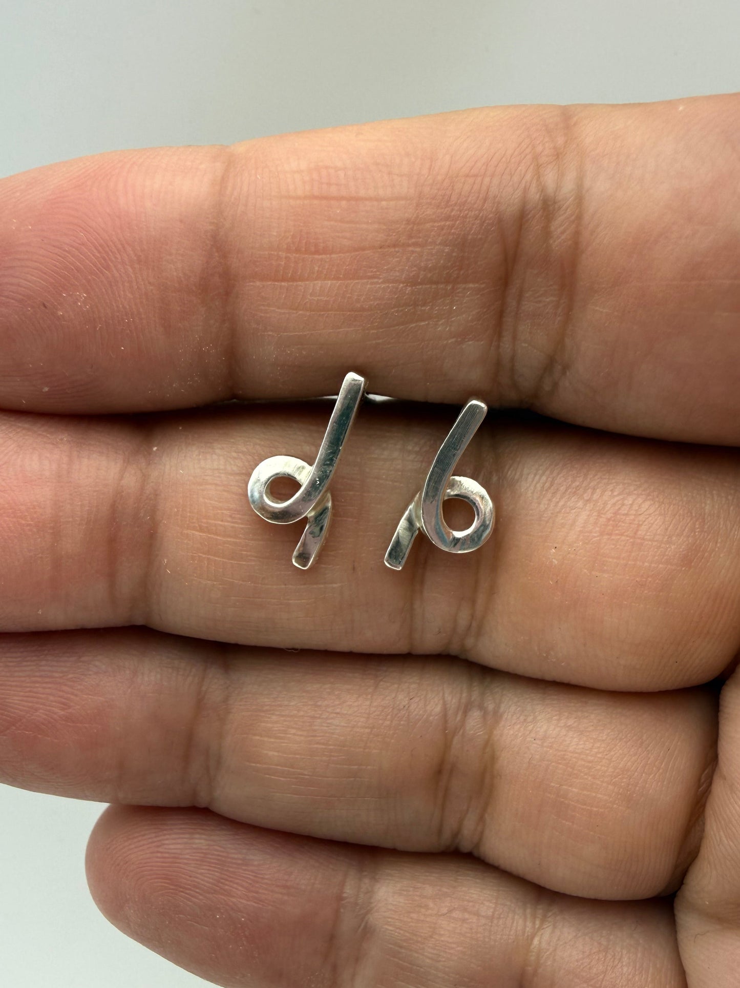 Silver Twist Stud Earrings