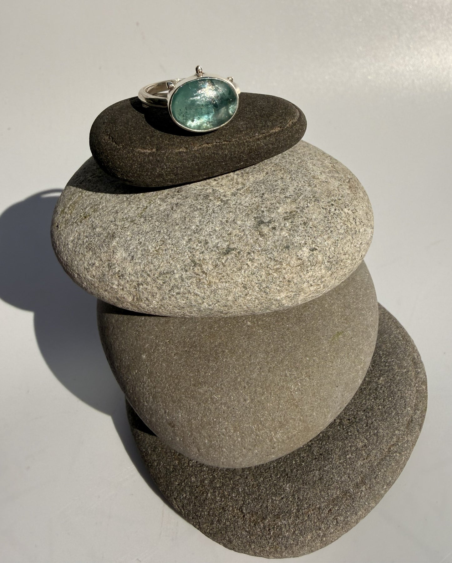Silver Kyanite Ring. Size P