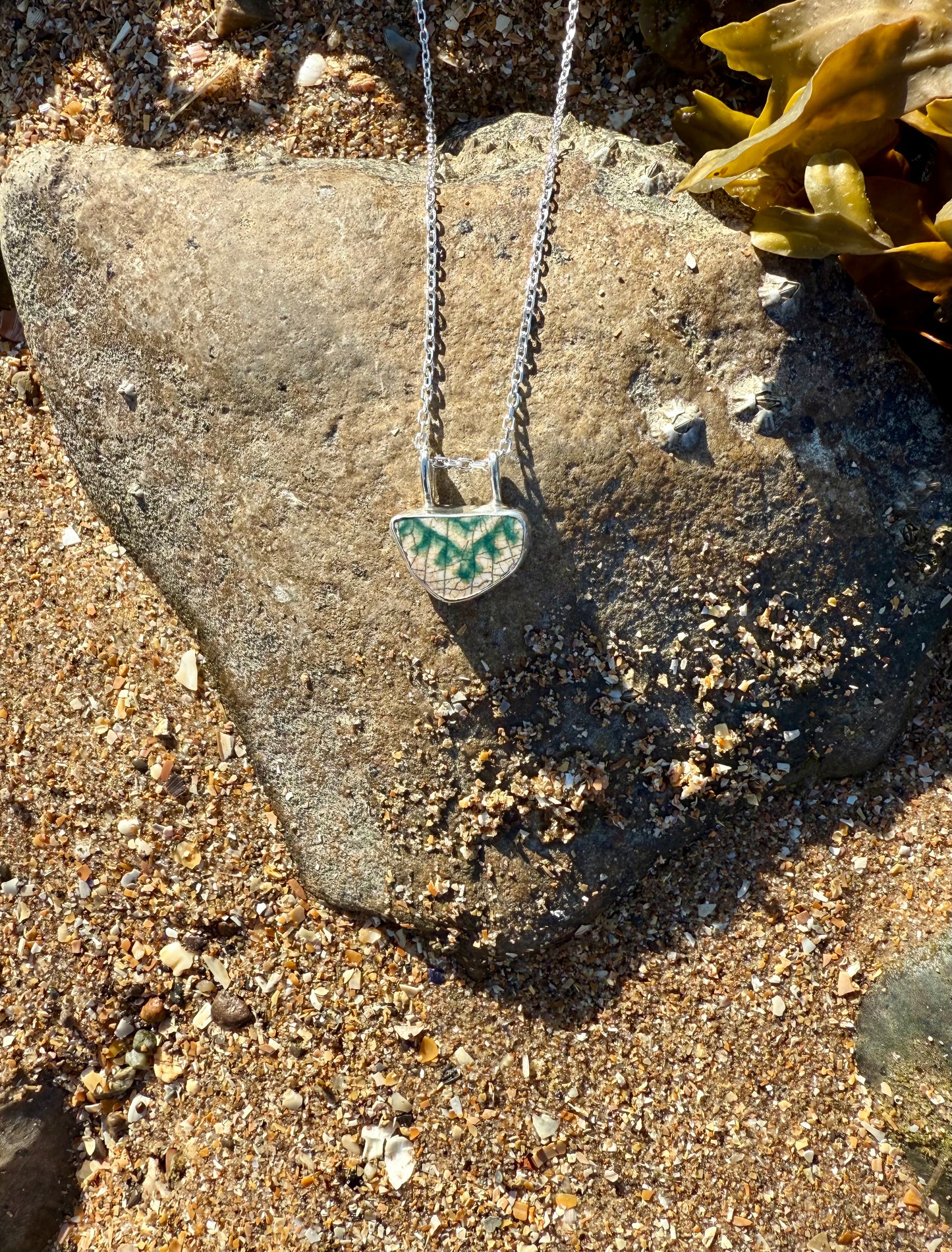 Sea Pottery Necklace- Green