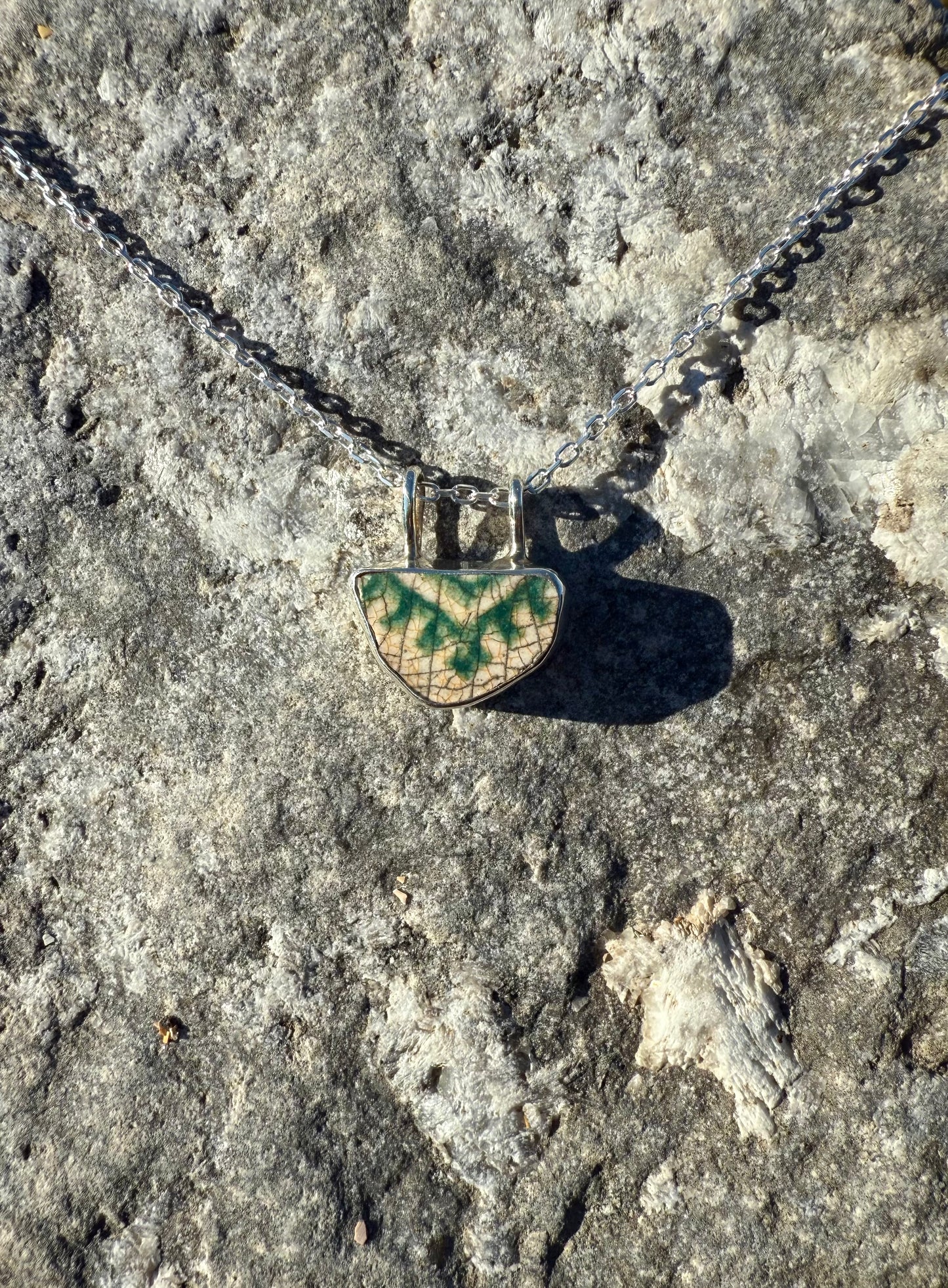 Sea Pottery Necklace- Green