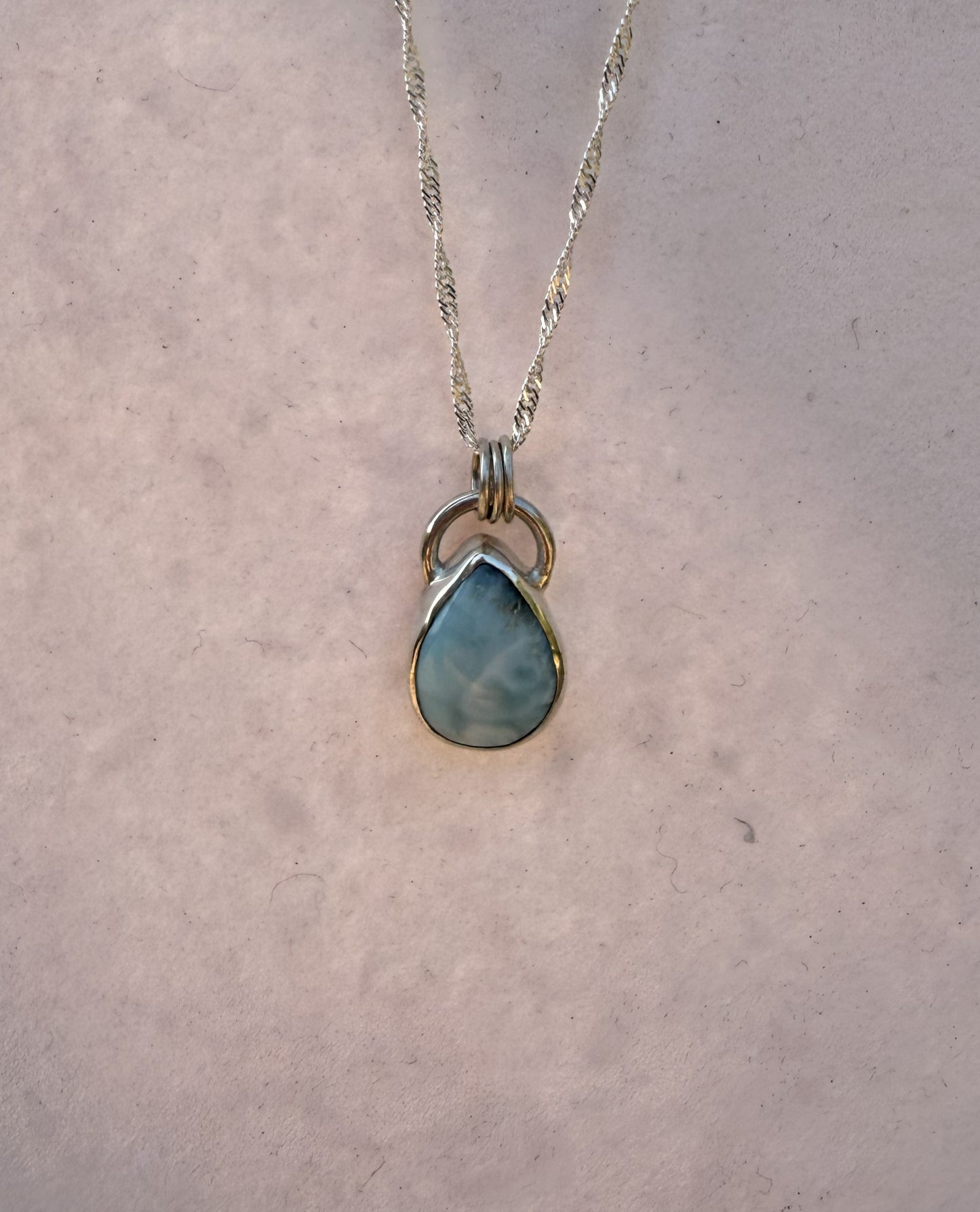 Larimar Droplet Necklace