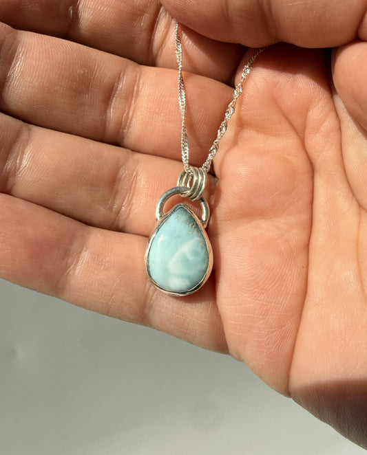 Larimar Droplet Necklace
