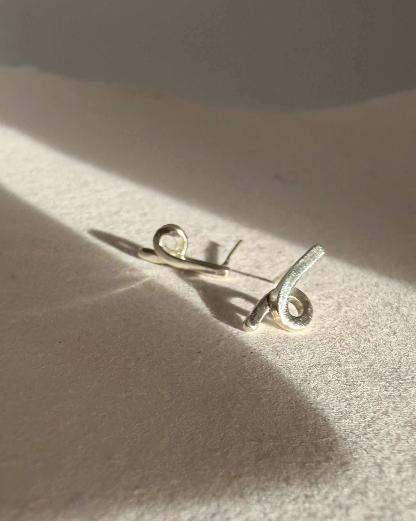 Sterling Silver Twisted Knotted Stud Earrings 