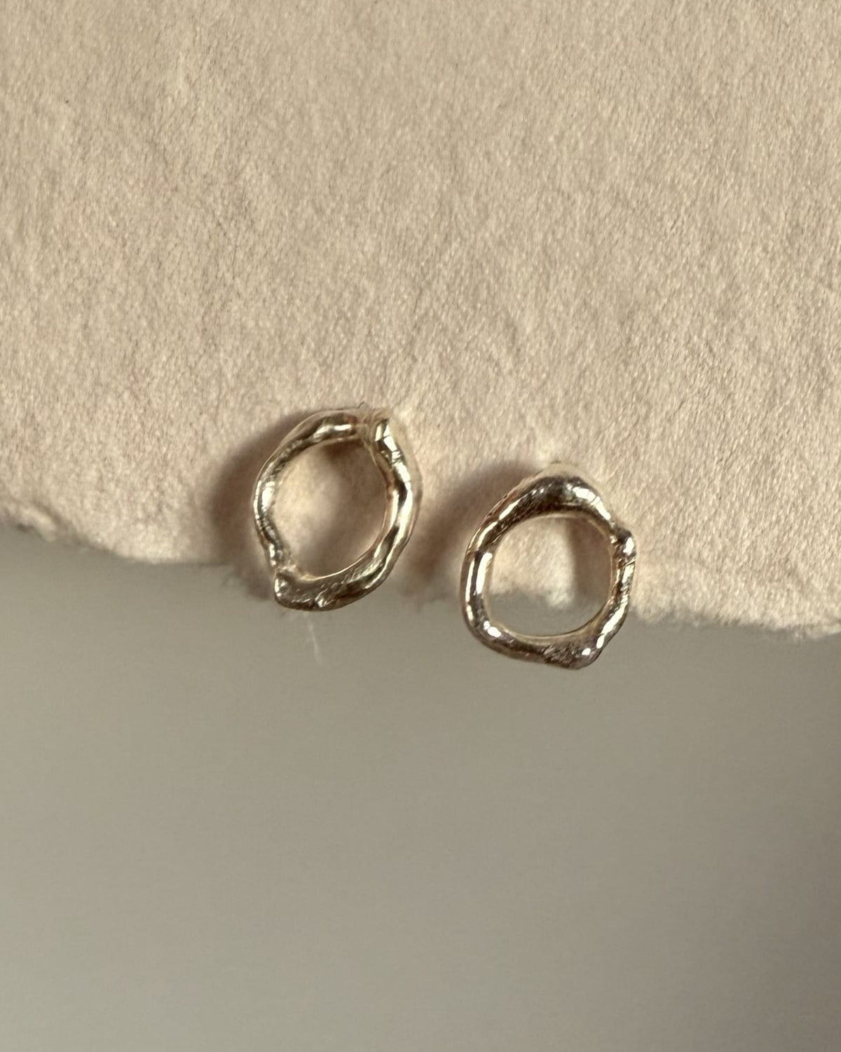 Molten Silver Stud Earrings Earrings Molten Silver Stud Earrings Emma Nixon Jewellery