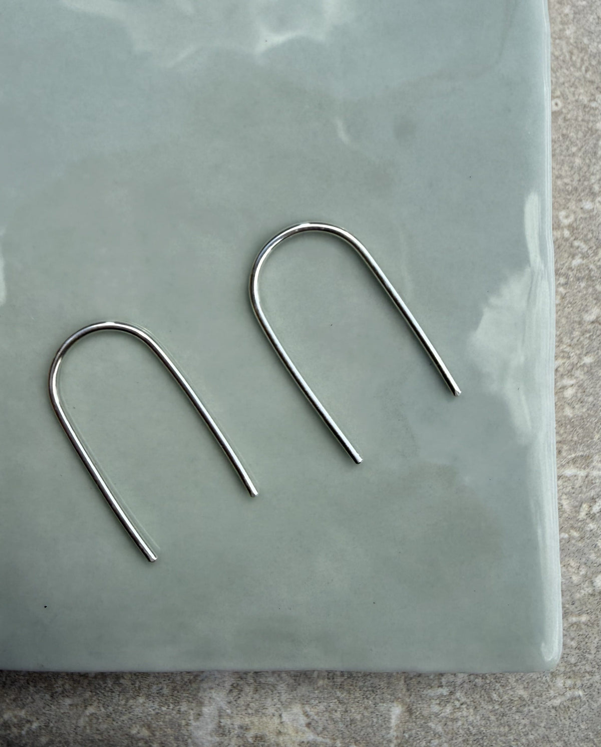 Sterling Silver U-Shape Threader Pin Earrings Earrings Sterling Silver U-Shape Threader Pin Earrings Emma Nixon Jewellery