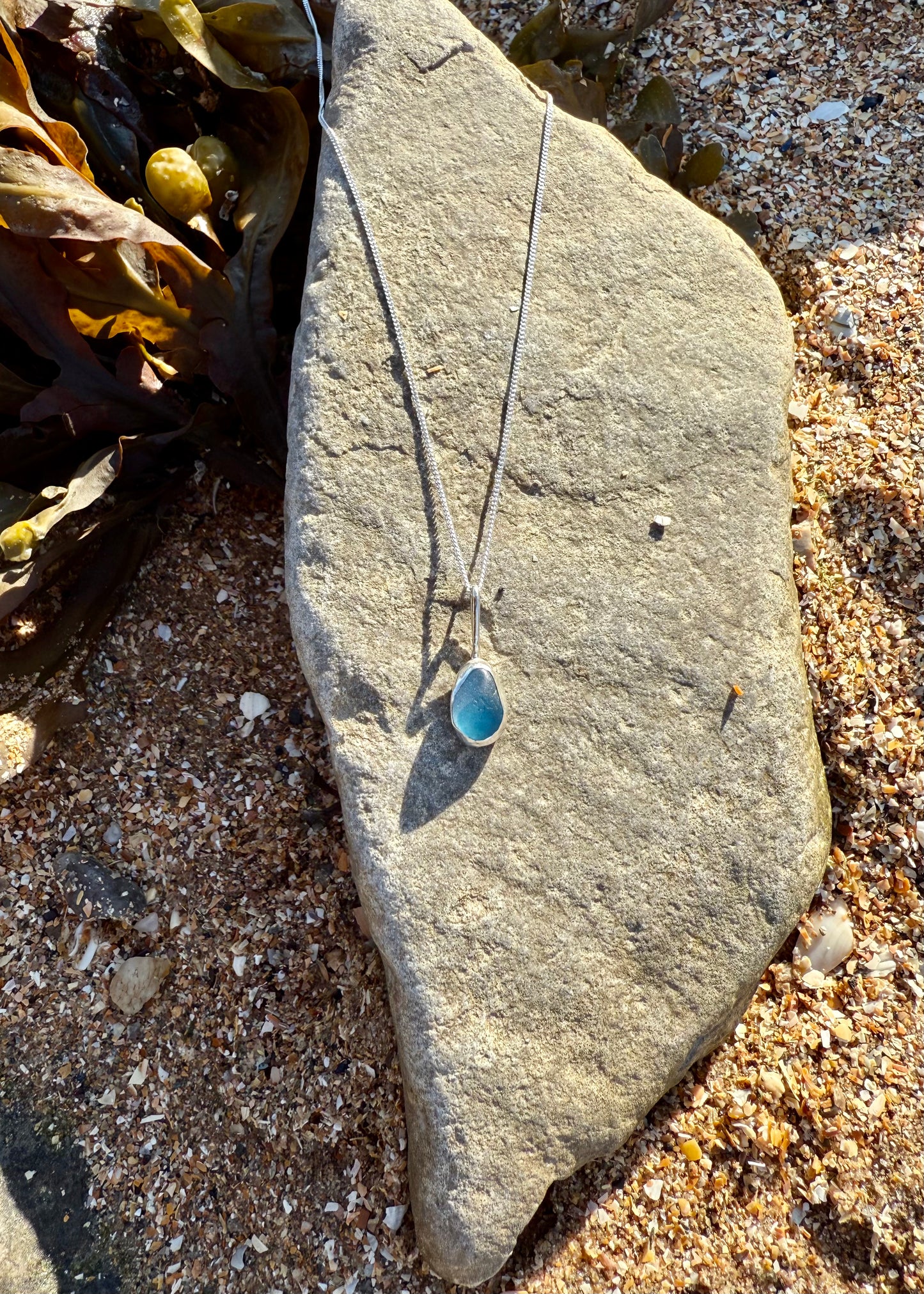 Dainty Sea Glass Necklace Necklace Dainty Sea Glass Necklace Emma Nixon Jewellery