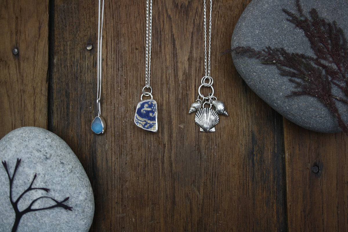 Dainty Sea Glass Necklace Necklace Dainty Sea Glass Necklace Emma Nixon Jewellery