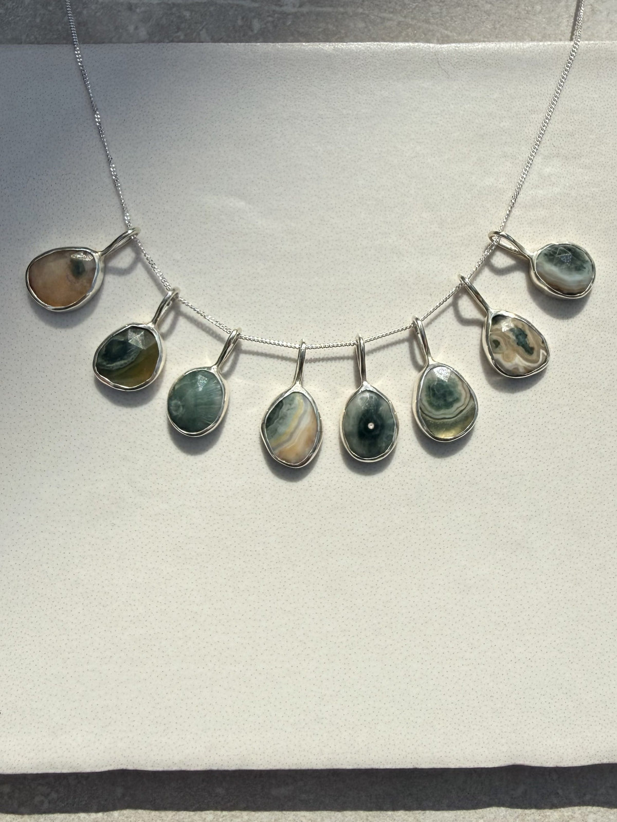 Ocean Jasper Sterling Silver Pendants Necklace Ocean Jasper Sterling Silver Pendants Emma Nixon Jewellery