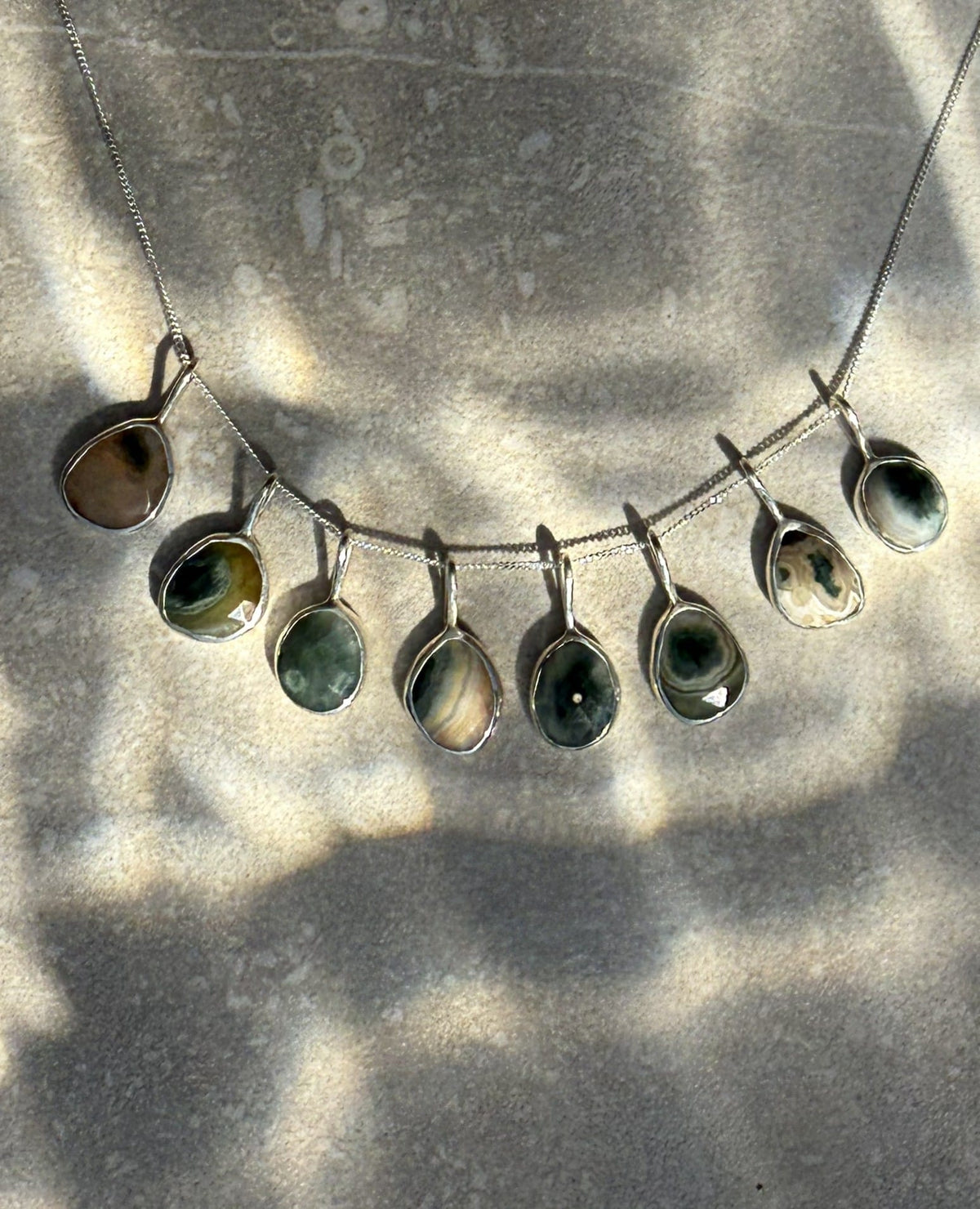 Ocean Jasper Sterling Silver Pendants Necklace Ocean Jasper Sterling Silver Pendants Emma Nixon Jewellery