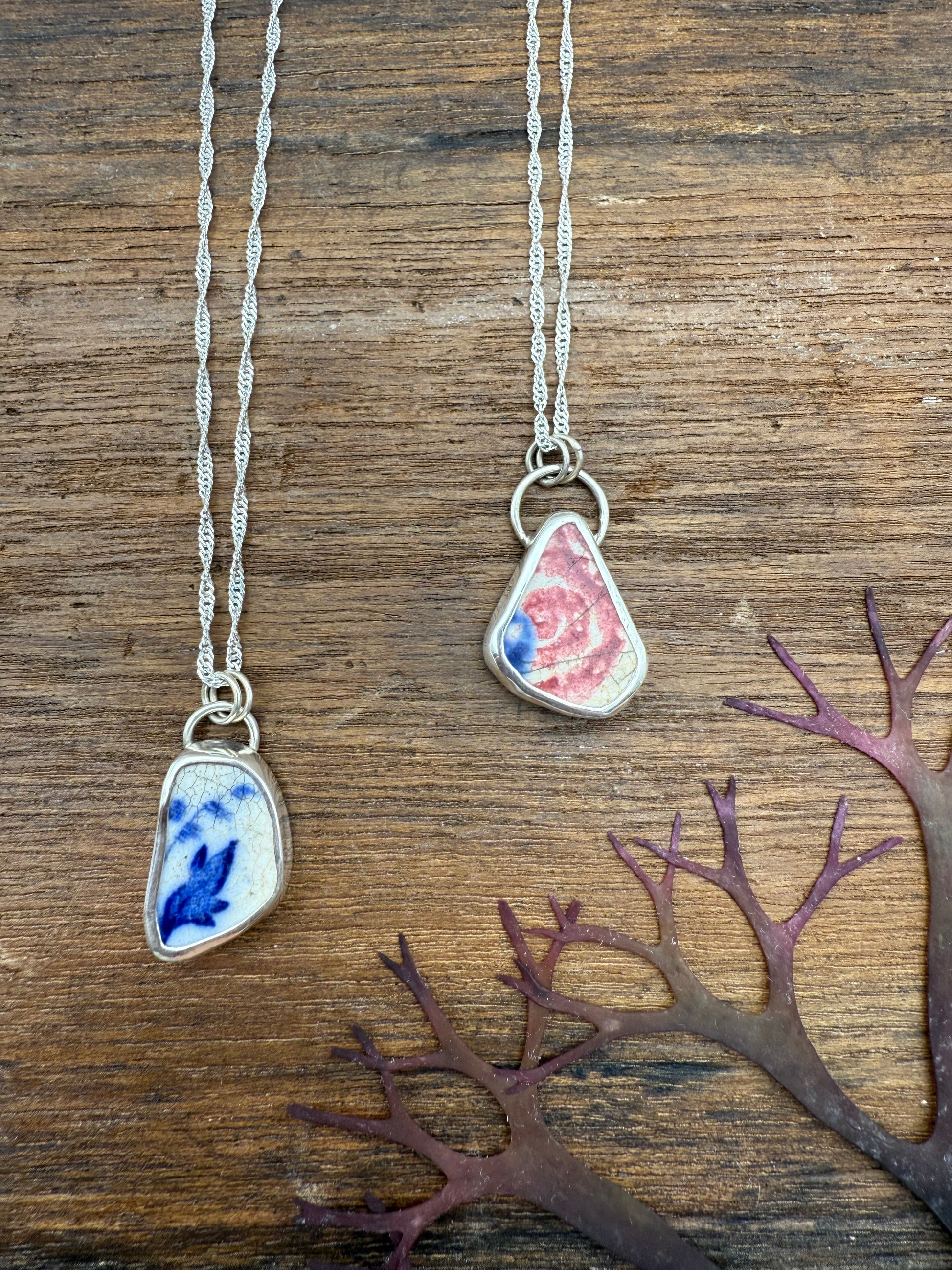 Sea Pottery Necklace- Bluebells Necklace Sea Pottery Necklace- Bluebells Emma Nixon Jewellery