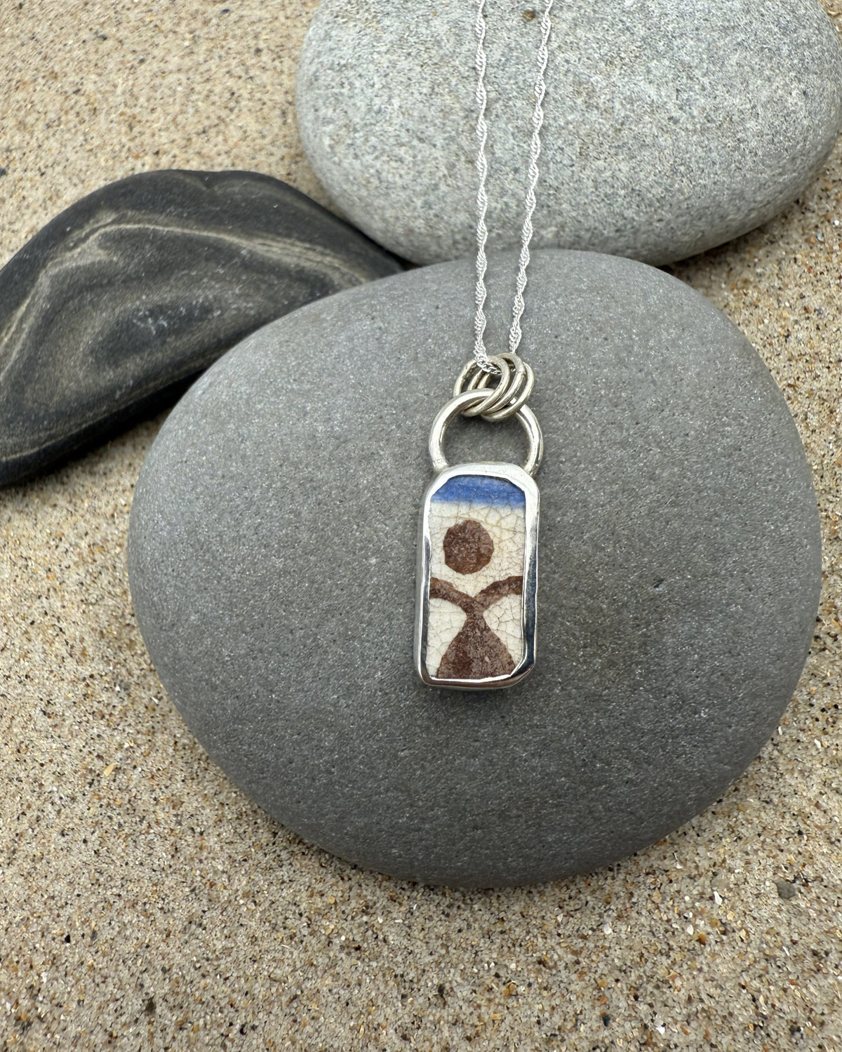 Sea Pottery Pendant - Little woman Necklace Sea Pottery Pendant - Little woman Emma Nixon Jewellery