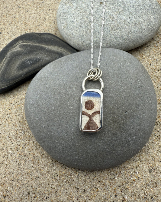 Sea Pottery Pendant - Little woman Necklace Sea Pottery Pendant - Little woman Emma Nixon Jewellery