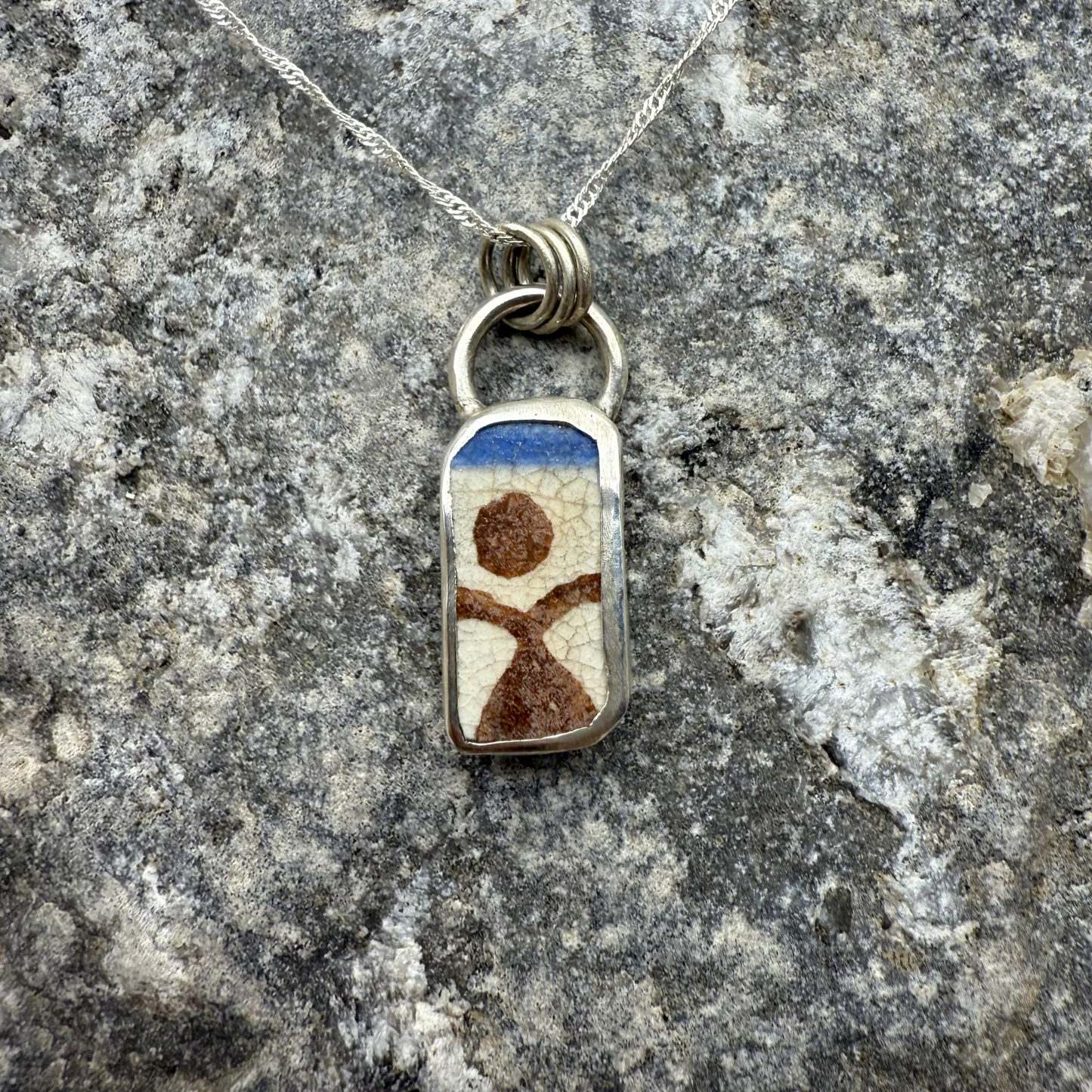 Sea Pottery Pendant - Little woman Necklace Sea Pottery Pendant - Little woman Emma Nixon Jewellery