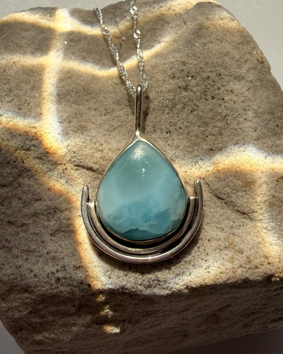 Statement Larimar Pendant Necklace Statement Larimar Pendant Emma Nixon Jewellery