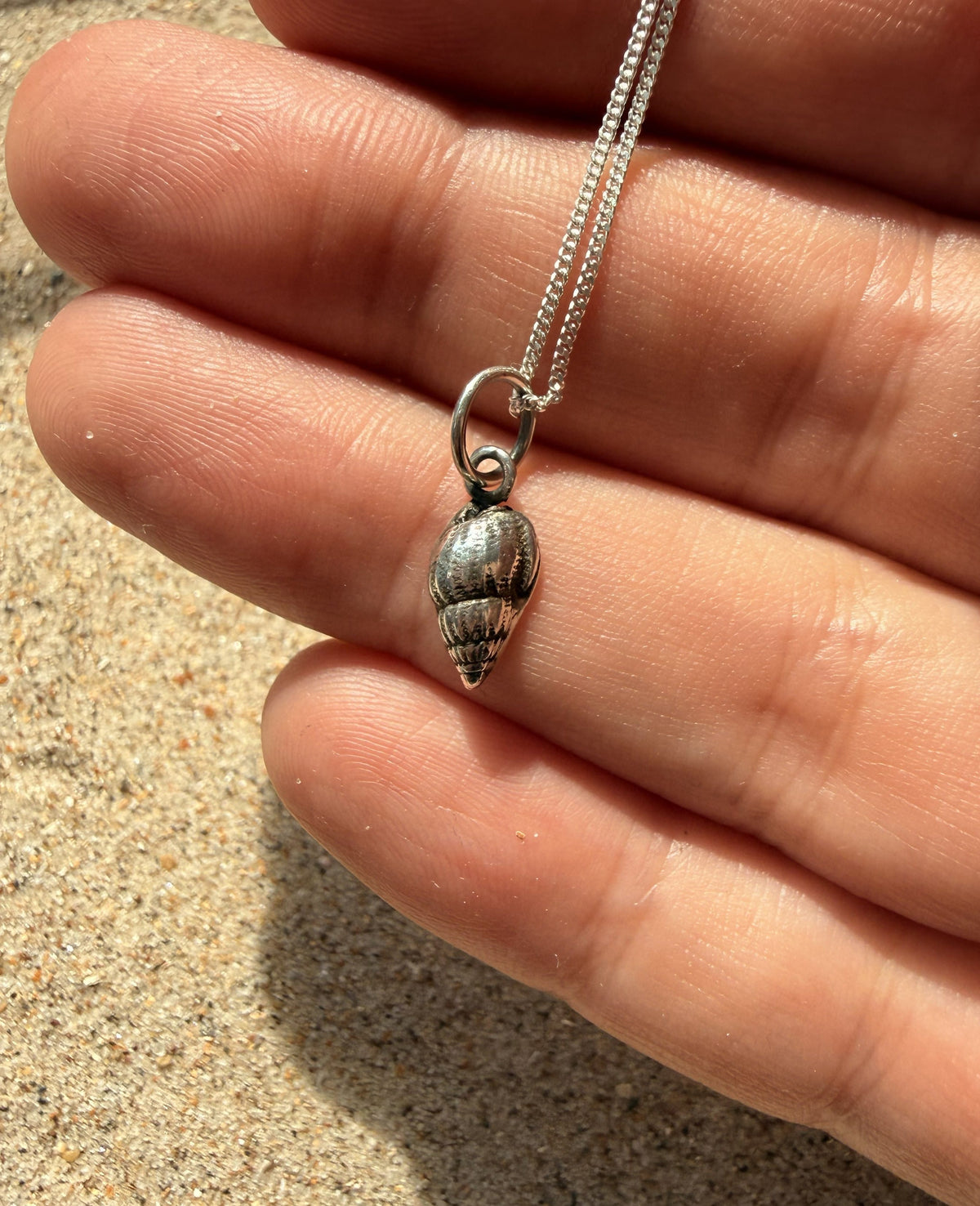 Tiny Sea Shell Silver Pendant Necklace Tiny Sea Shell Silver Pendant Emma Nixon Jewellery