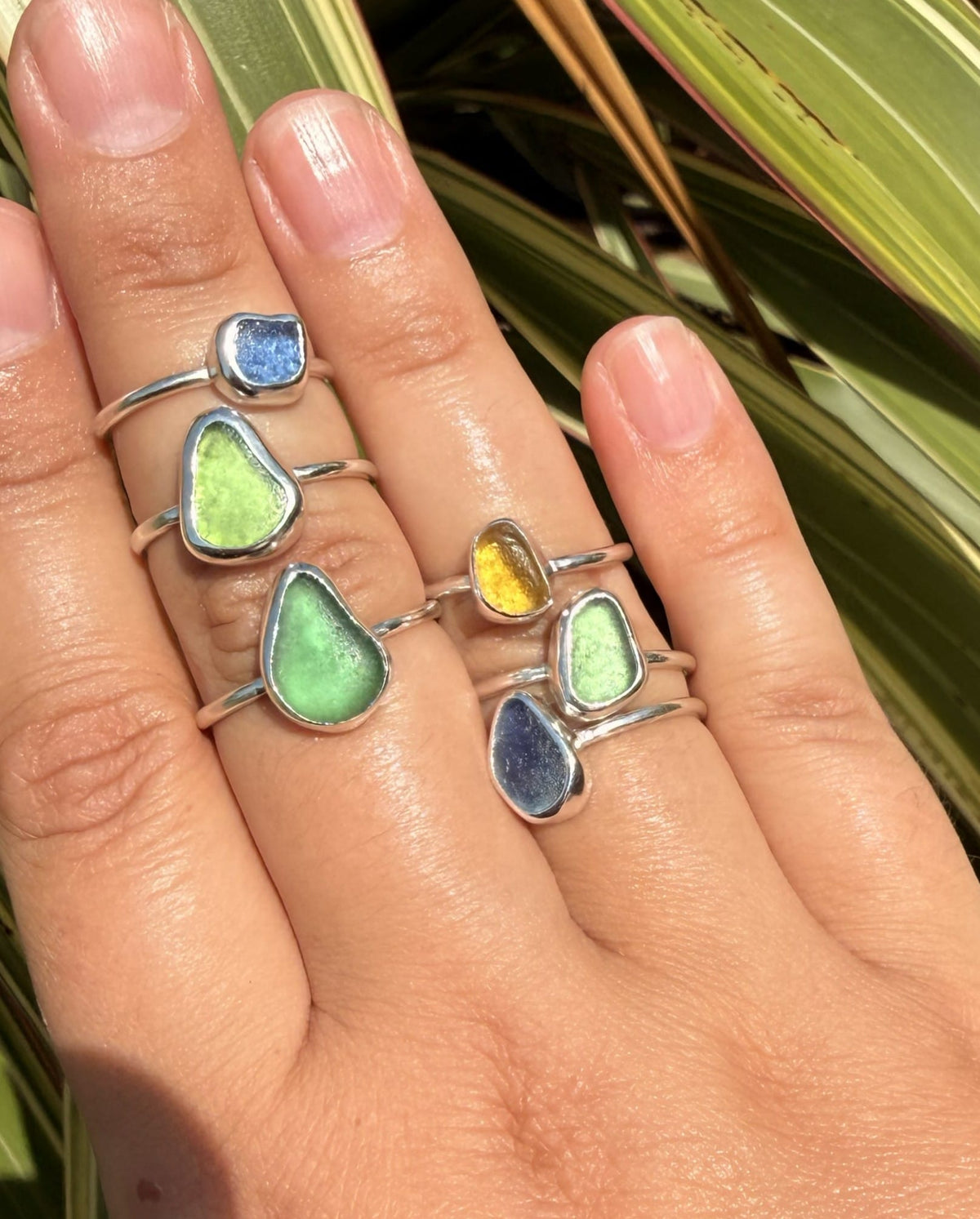 Custom Made Sea Glass and Sterling Silver Ring Ring Custom Made Sea Glass and Sterling Silver Ring Emma Nixon Jewellery