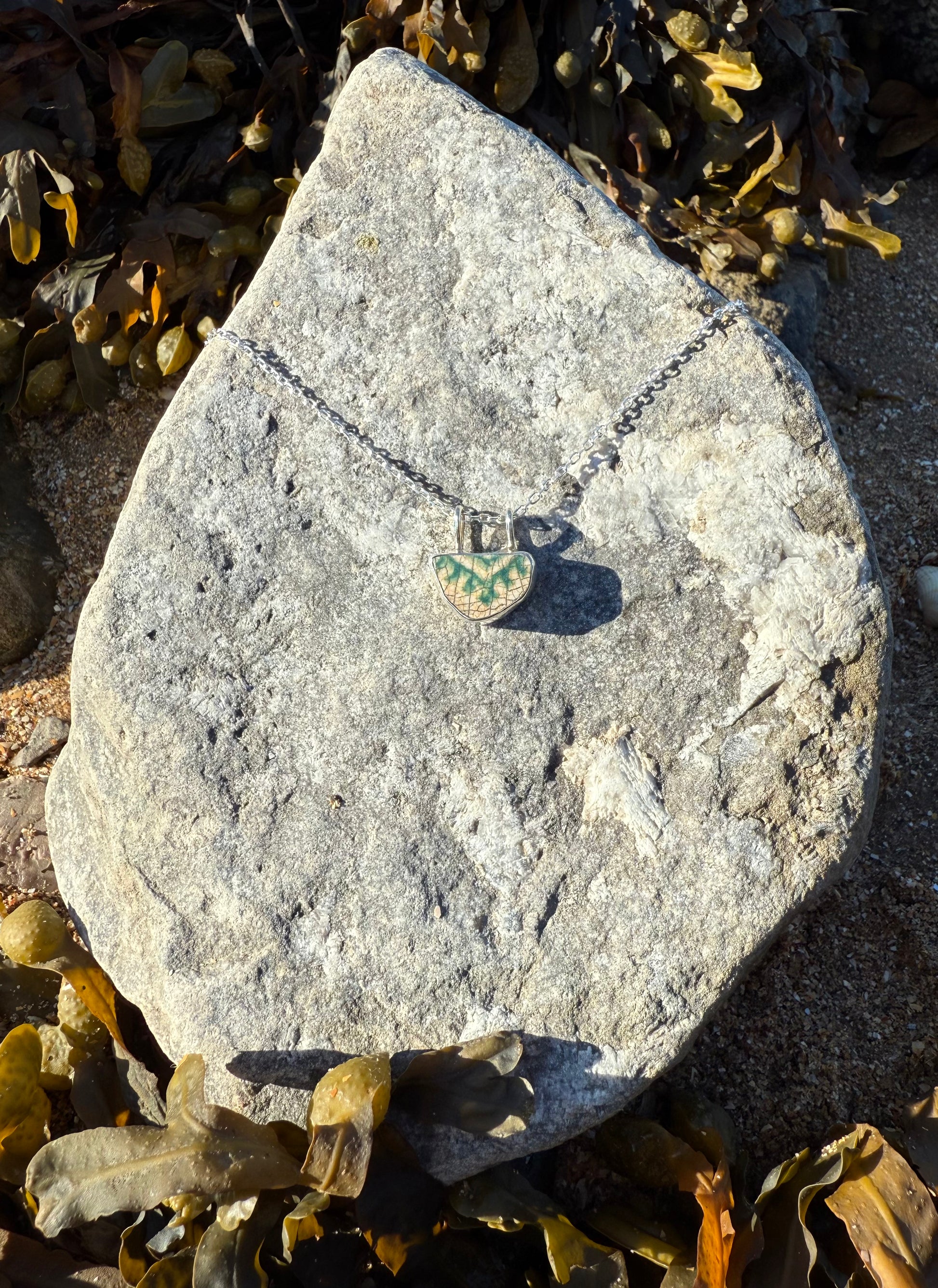 Sea Pottery Necklace- Green Sea Pottery Necklace- Green Emma Nixon Jewellery