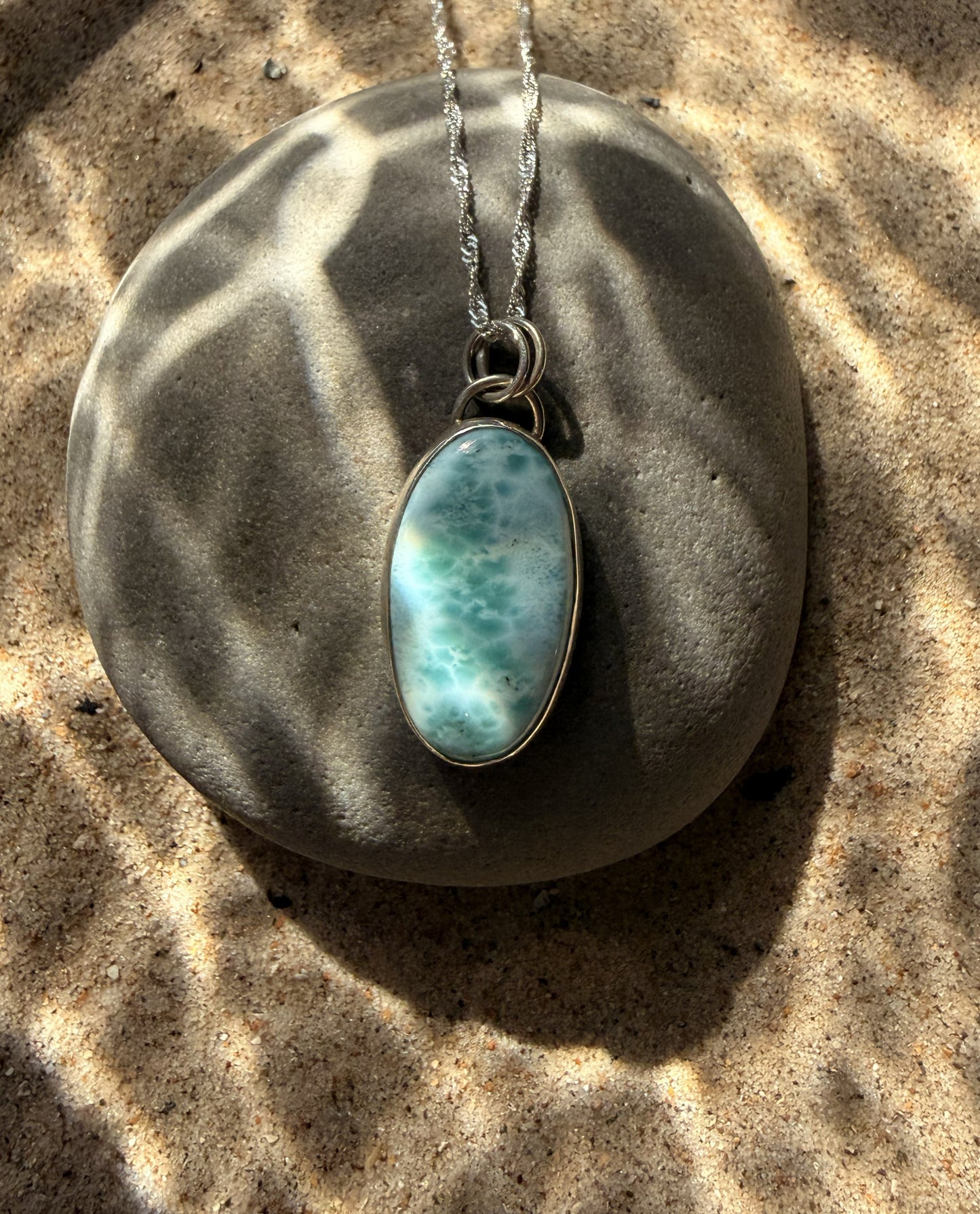 Waves Larimar Pendant