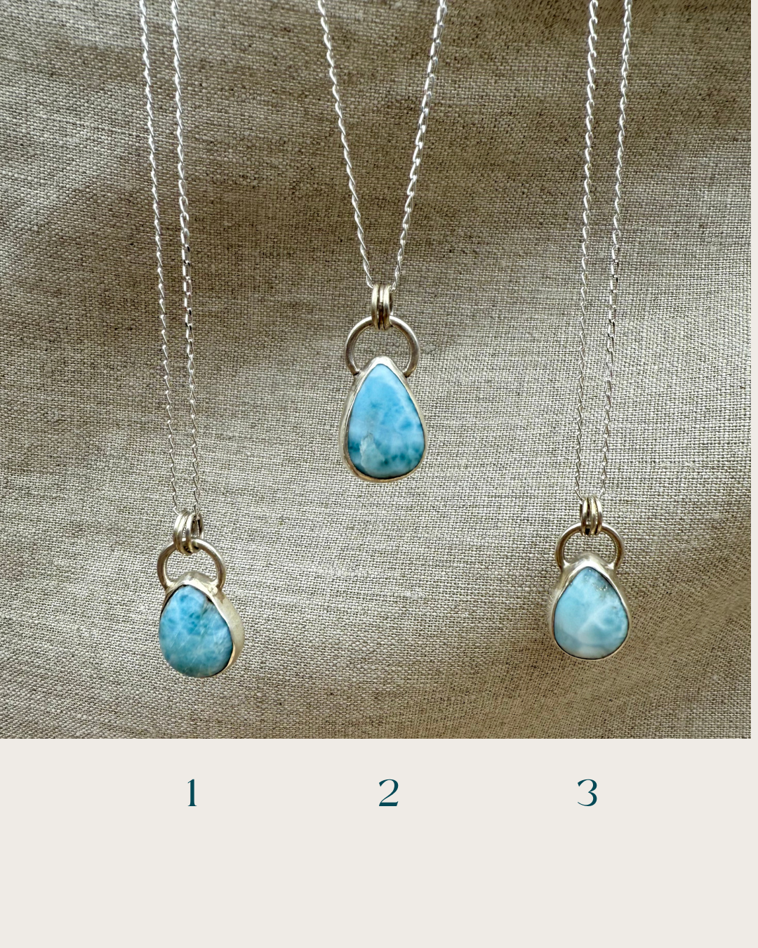 Larimar Droplet Necklace