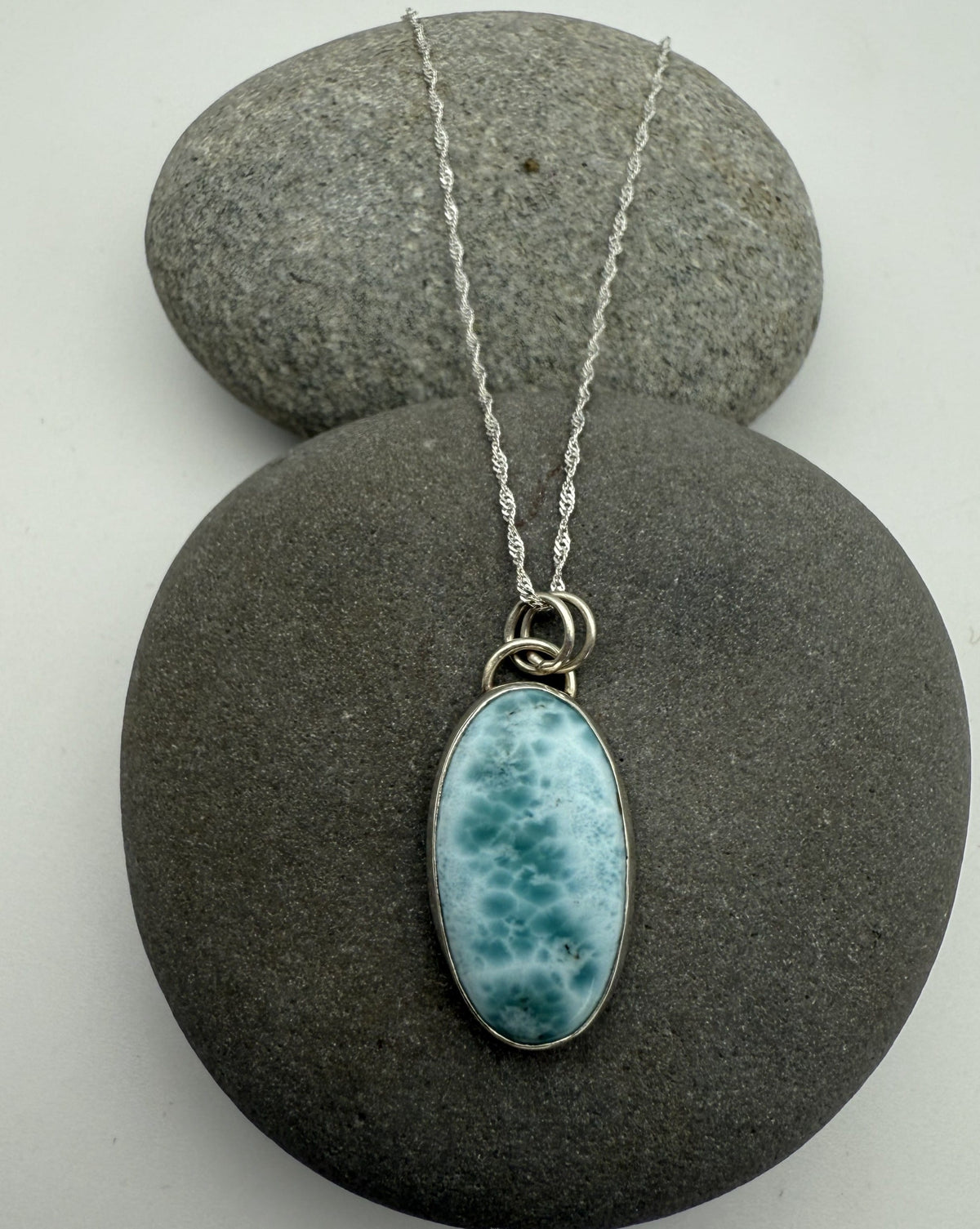 Waves Larimar Pendant Necklace Waves Larimar Pendant Mere