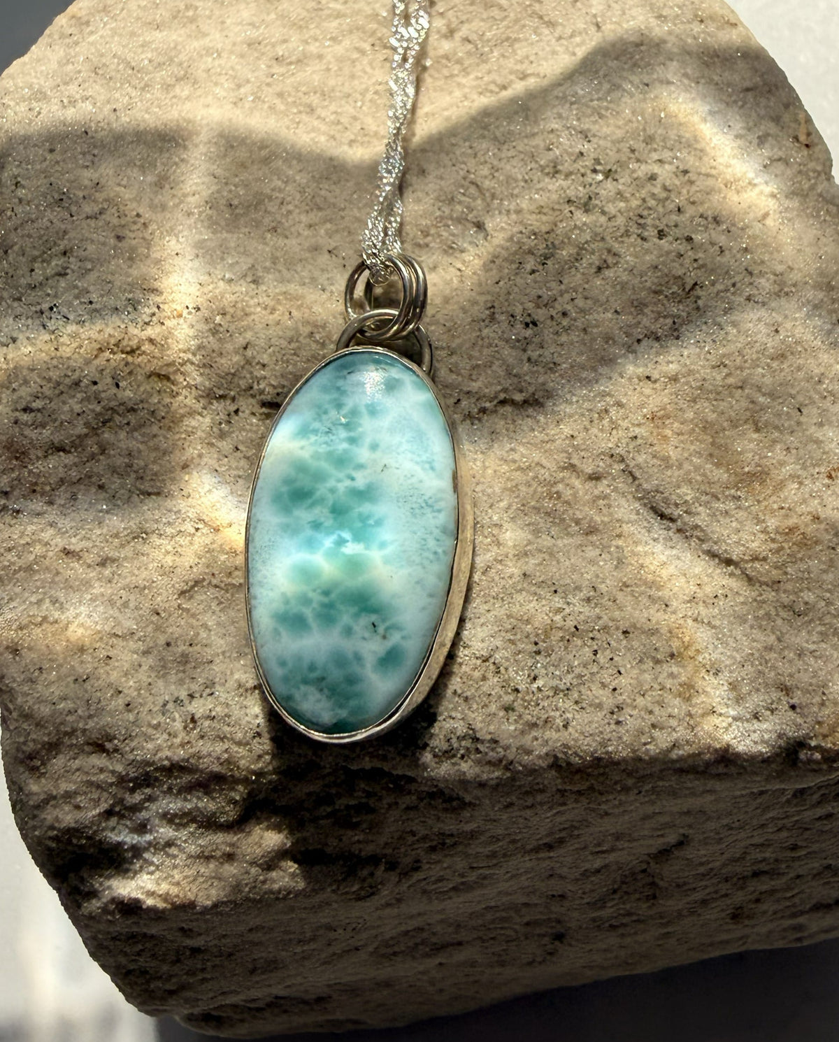 Waves Larimar Pendant Necklace Waves Larimar Pendant Mere