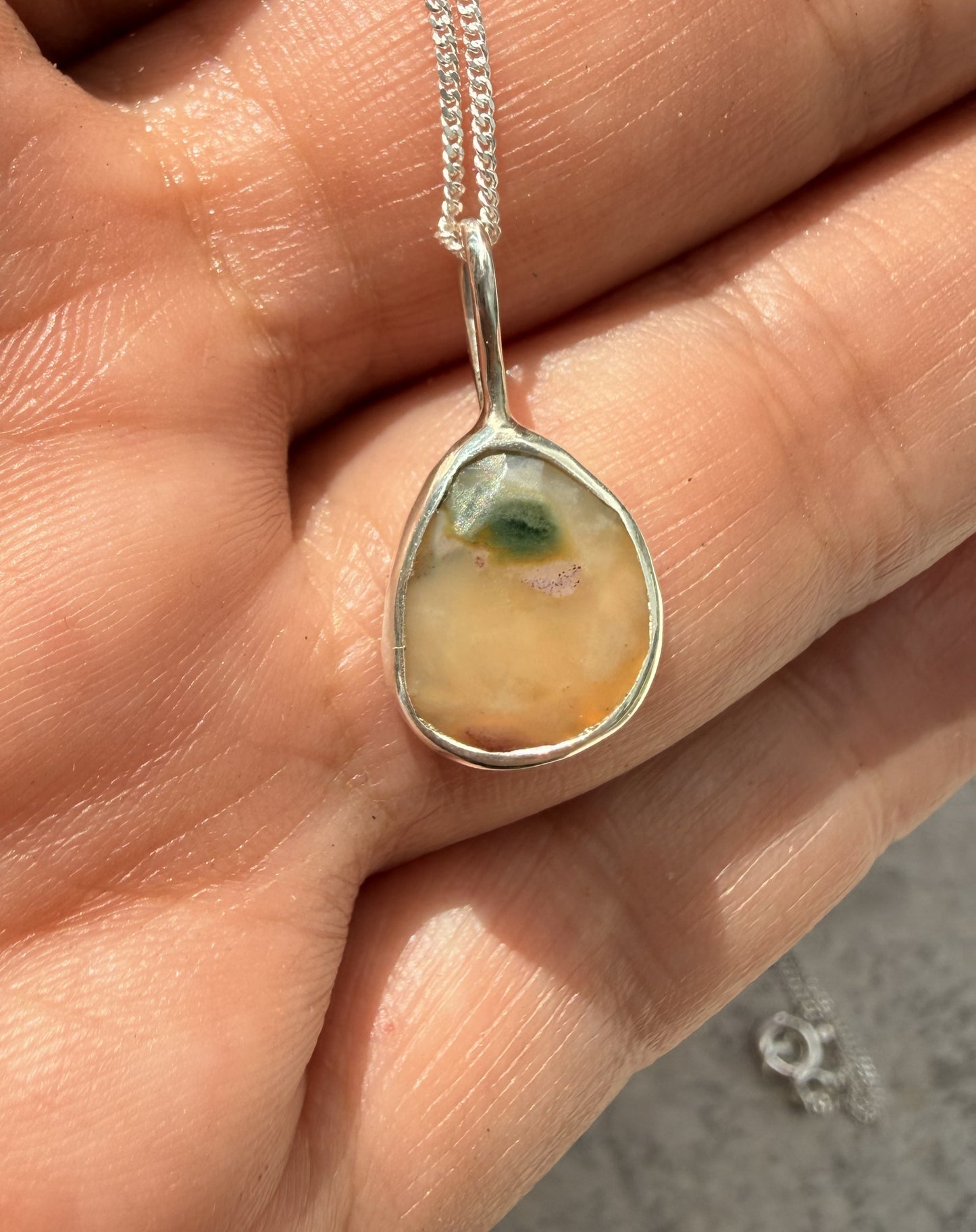 Ocean Jasper Sterling Silver Pendants