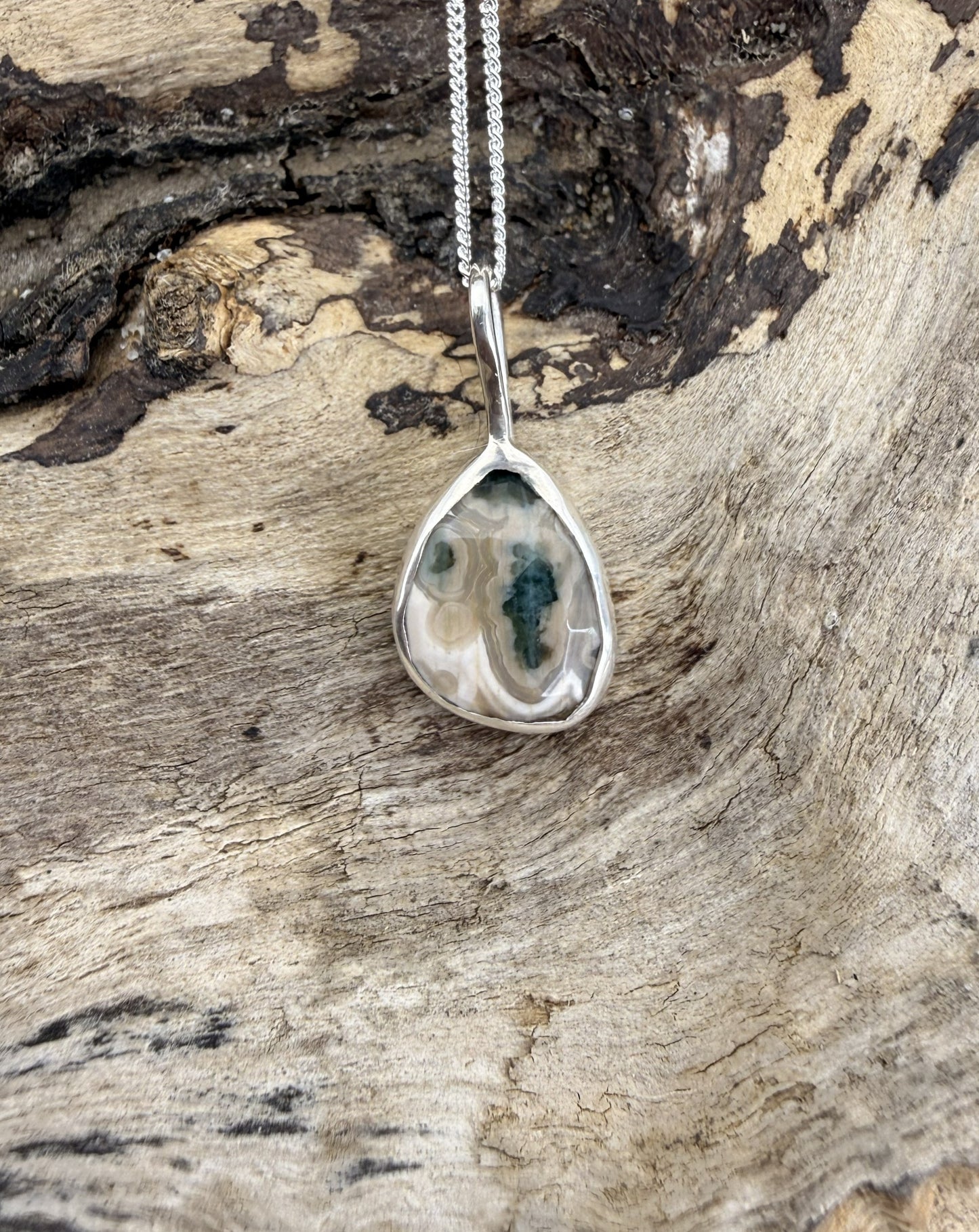Ocean Jasper Sterling Silver Pendants