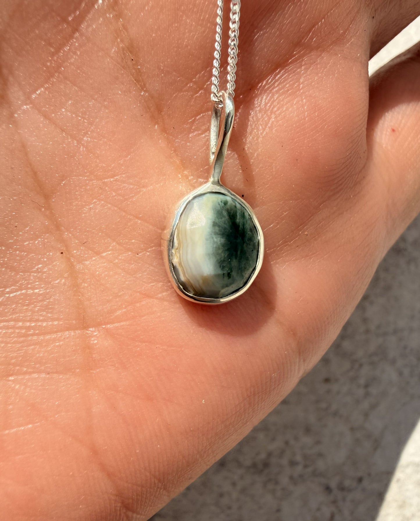 Ocean Jasper Sterling Silver Pendants