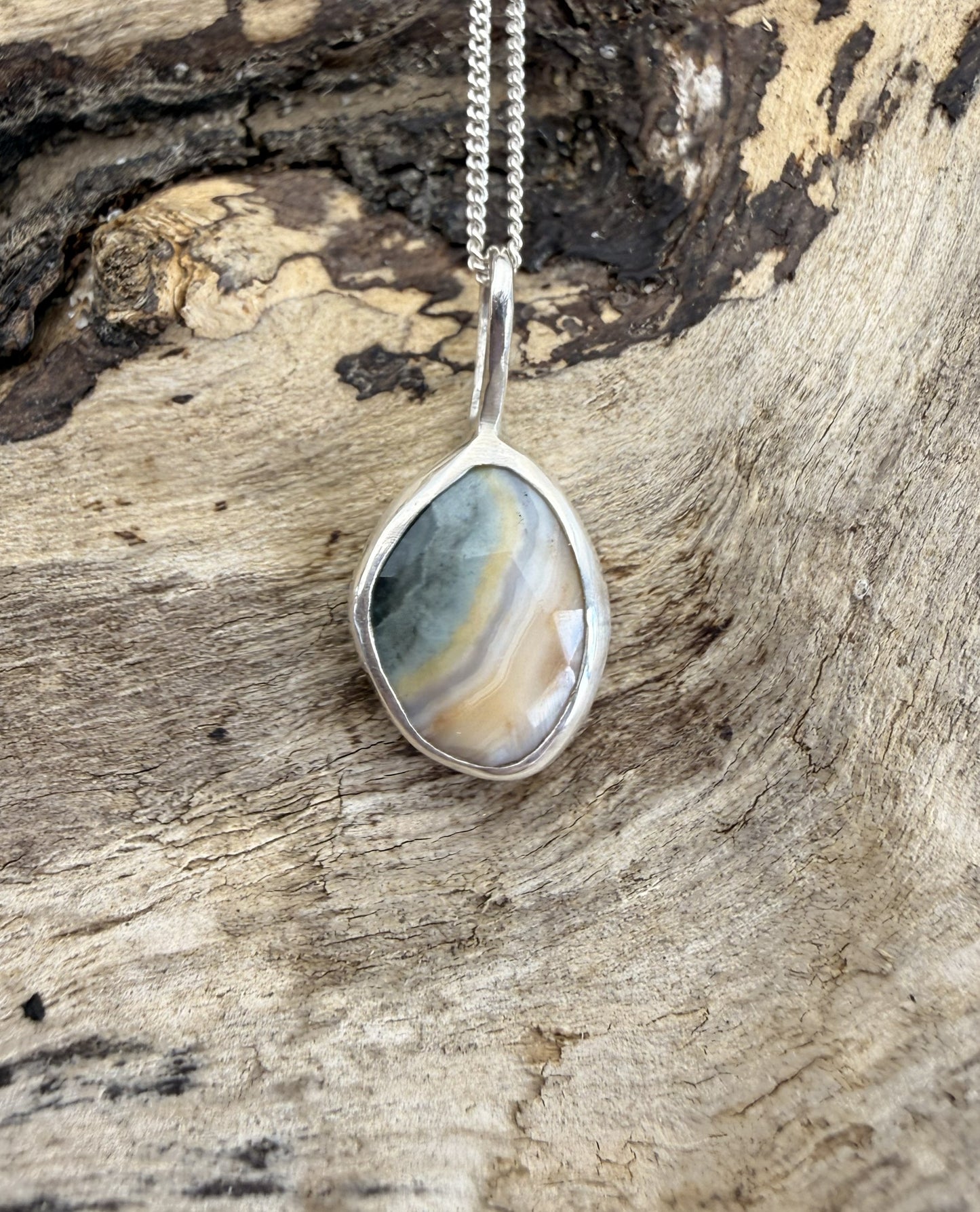 Ocean Jasper Sterling Silver Pendants