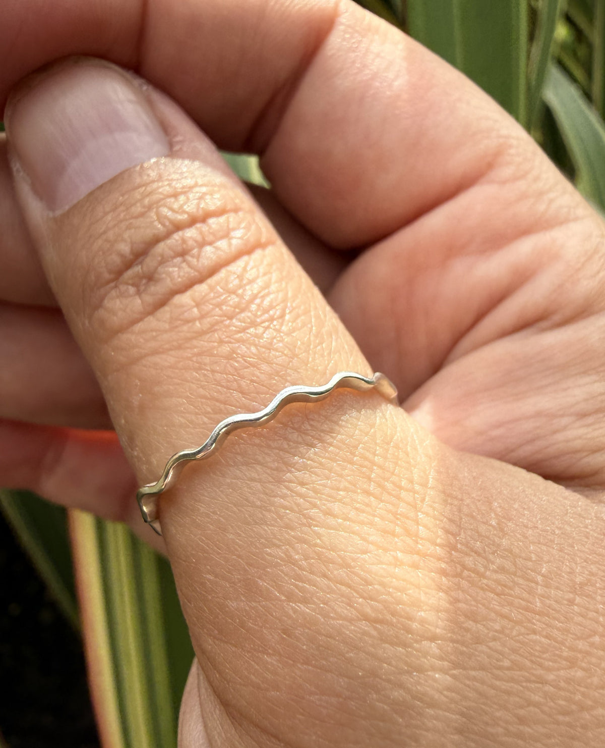 Wavy Sterling Silver Stacking Ring
